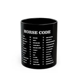 Morse Code Chart Mug | Ham Radio Operator Gift | Morse Alphabet Coffee Cup