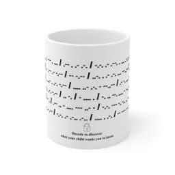 Morse Code Mug for Dad, Secret Message Coffee Mug, Father's Day Gift, Hidden Morse Code Mug, Dad Birthday Gift, Gift from Son Daughter