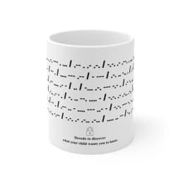 Morse Code Mug for Mom, Secret Message Coffee Mug, Mother's Day Gift, Hidden Morse Code Mug, Mom Birthday Gift, Gift from Daughter Son