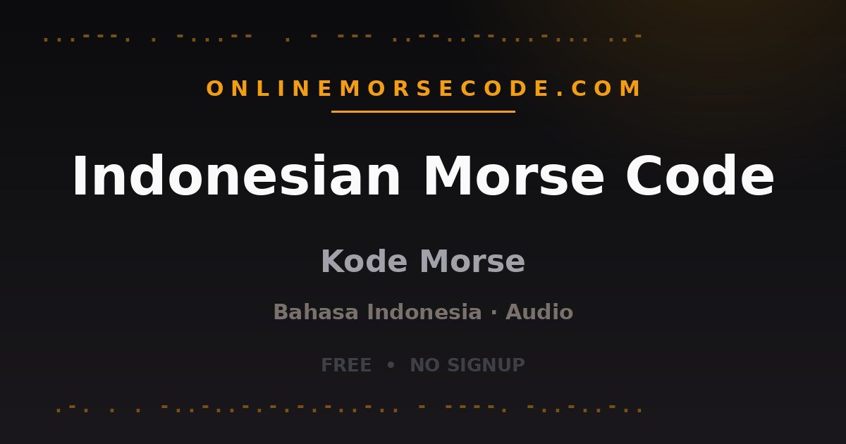 Logo Online Morse Code — Penerjemah Kode Morse
