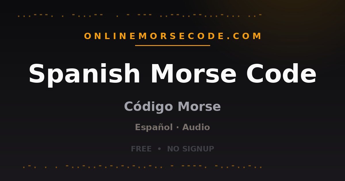 Spanish Morse Code Translator — Ñ, Á, É, Í, Ó, Ú (ITU Source)