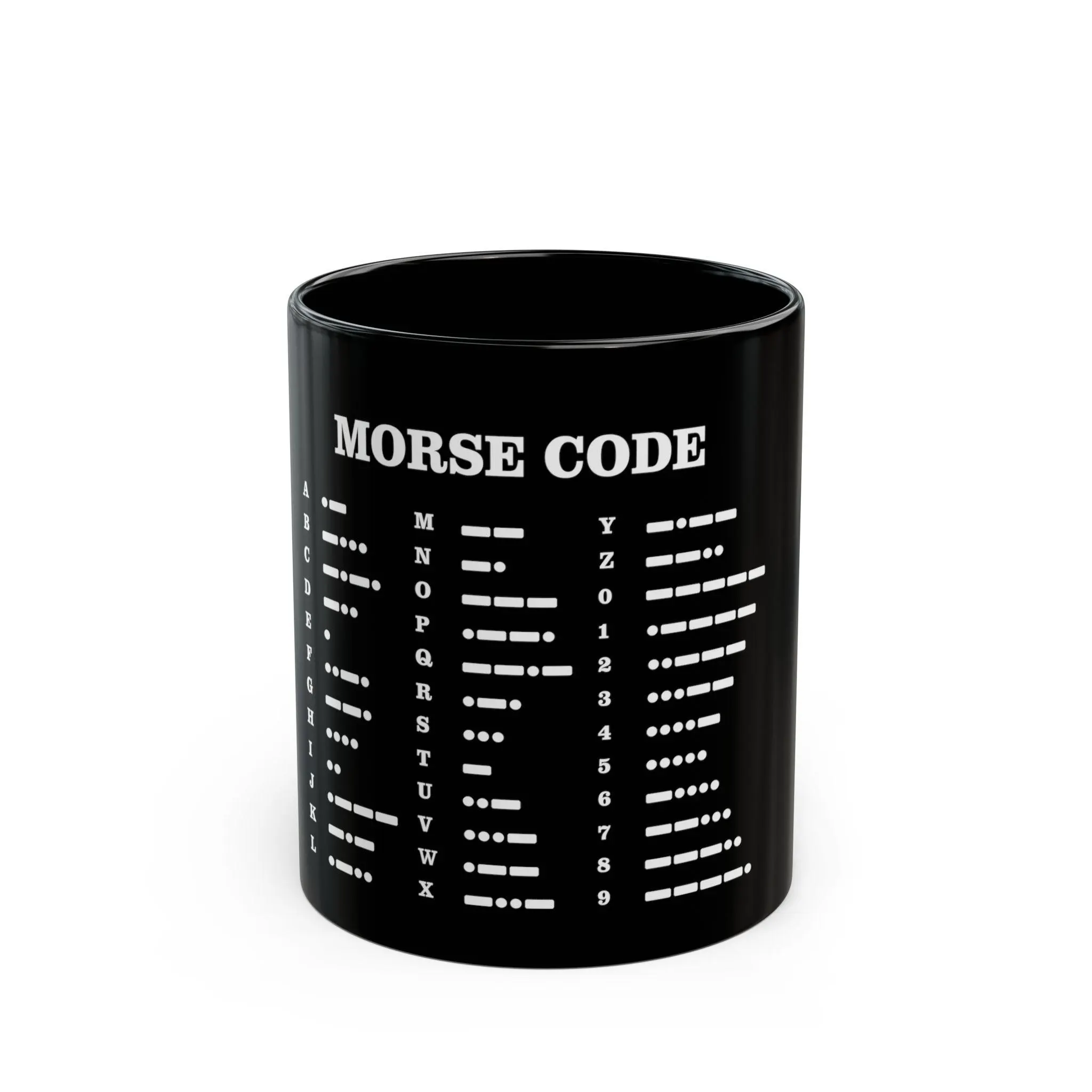 Morse Code Chart Mug | Ham Radio Operator Gift | Morse Alphabet Coffee Cup