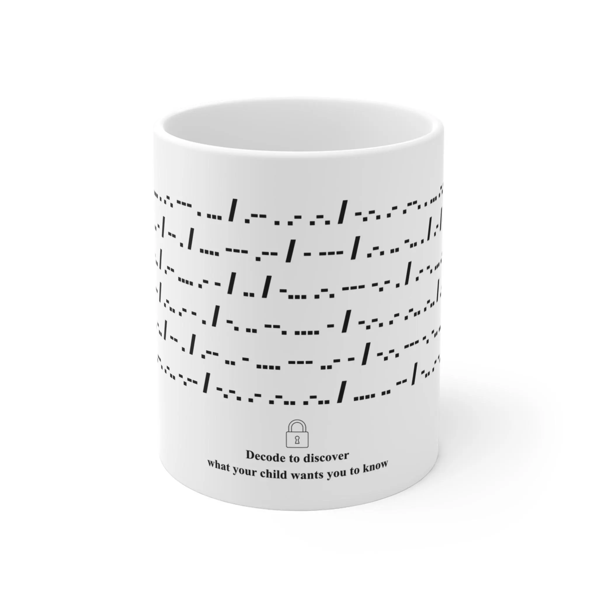 Morse Code Mug for Mom, Secret Message Coffee Mug, Mother's Day Gift, Hidden Morse Code Mug, Mom Birthday Gift, Gift from Daughter Son